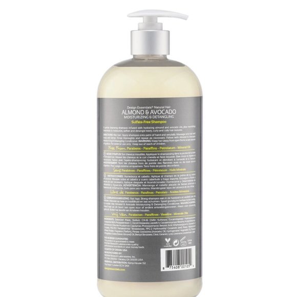 Design Essentials Almond Avocado Moisturizing & Detangling Sulfate-Free Shampoo - Picture 2 of 5